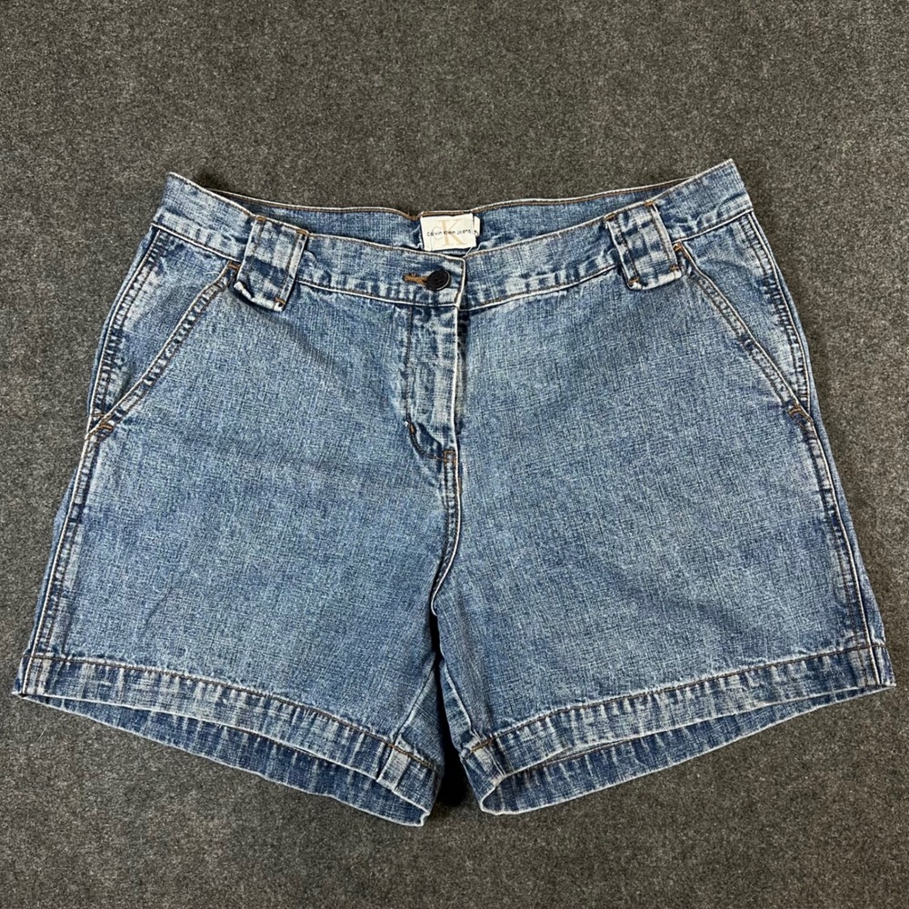Calvin Klein Jeans Womens Size 10 Denim Shorts High Rise Medium Wash Cotton VTG